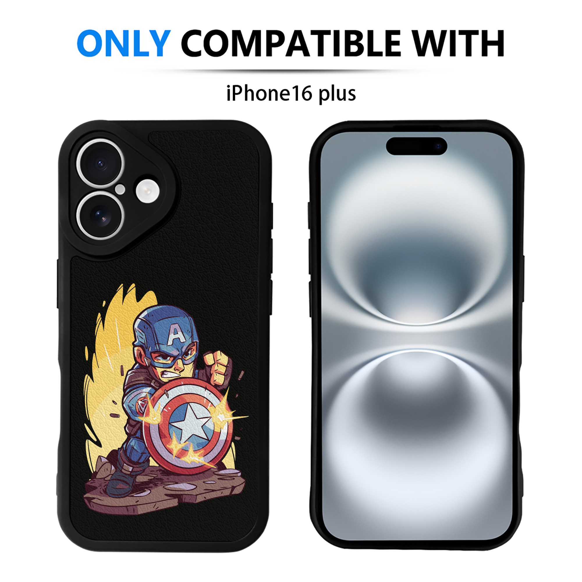 （画像用） アベンジャーズ The Avengers 【iPhone 16シリーズ対応】シリコンスマホケース（レザー調） 材質：シリコン